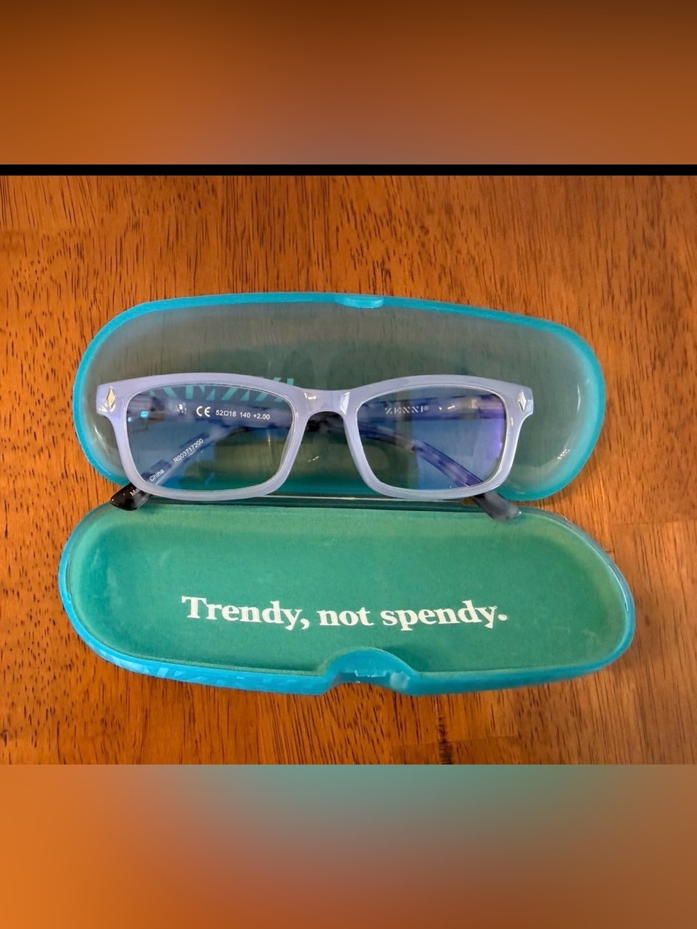 Zenni Eyeglasses or readers +2.00 with case - BRAND NEW